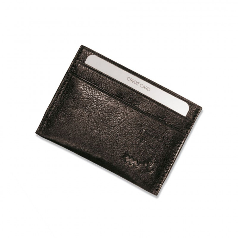 Protège CB Barrière RFID 6 cartes Cuir Marron foncé Protège CB Barrière RFID 6 cartes Cuir Marron foncé