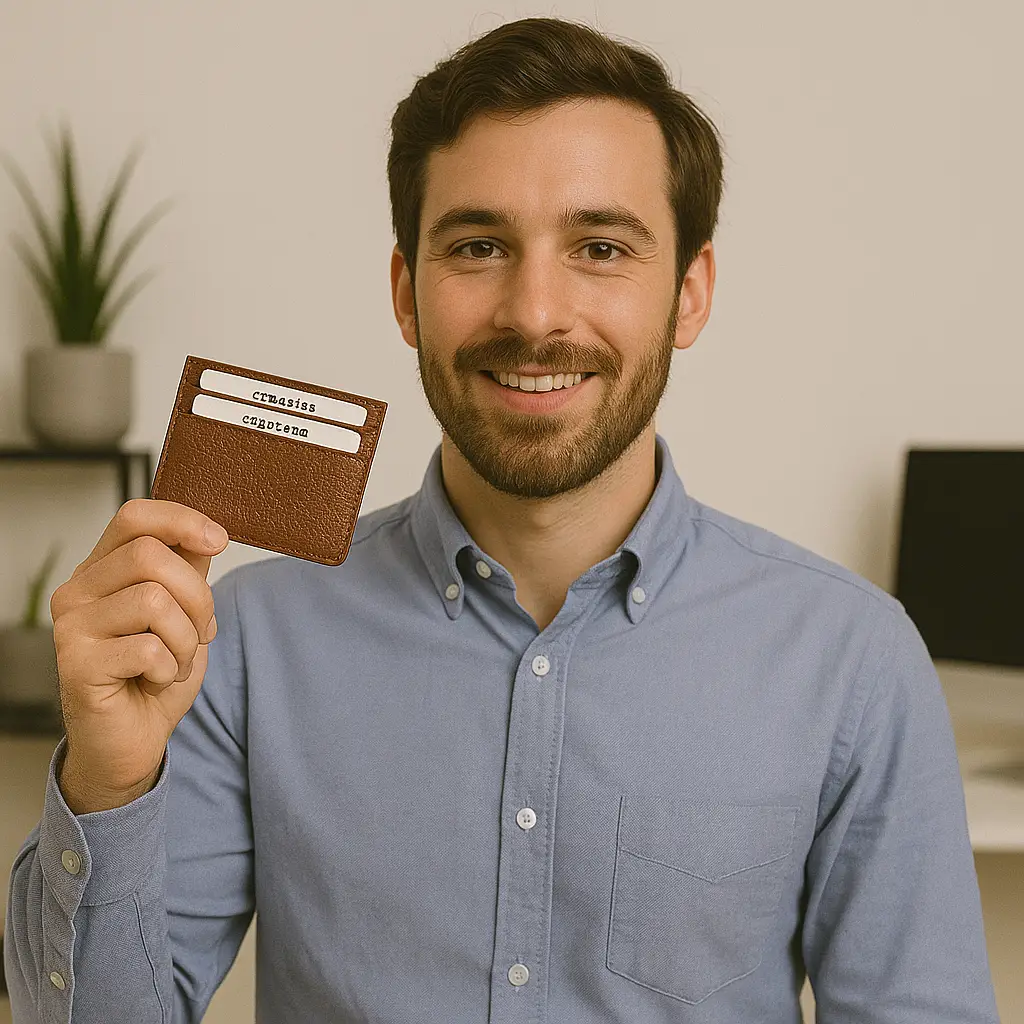 4 CARTES CUIR MARRON CLAIR 2