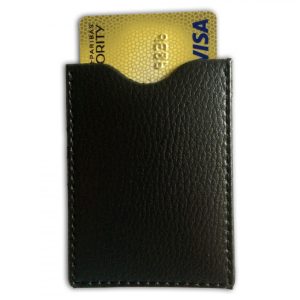 Protège-CB Simili cuir 1 carte Noir