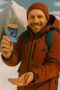 Protège-CB Montagne Skieur 1