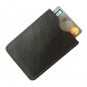 Protège CB Barrière RFID 1 carte Cuir Noir