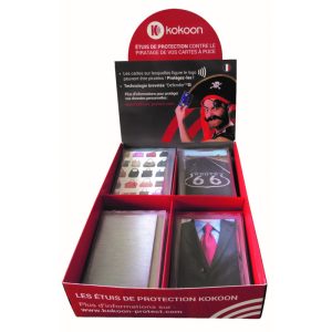 Présentoir de 40 Protège CB Barrière RFID Visuels assortis