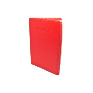 Protège-passeport Simili cuir rouge