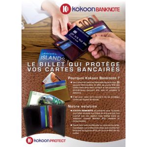 Billet Barrière RFID Kokoon Banknote Visuel France