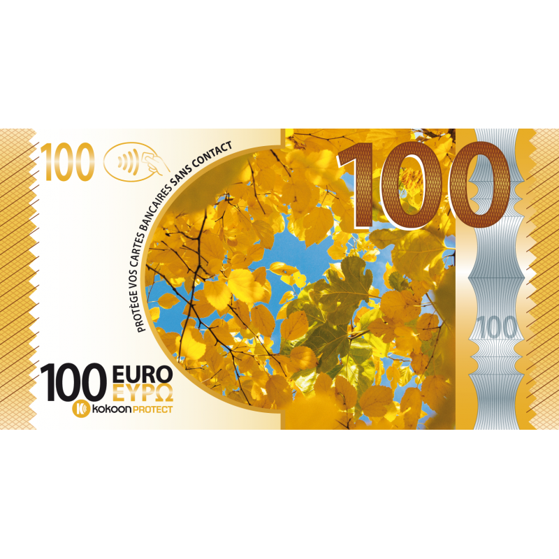 Billet Barrière RFID Kokoon Banknote Visuel Automne Billet Barrière RFID Kokoon Banknote Visuel Automne