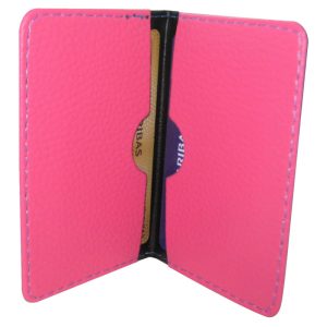 Protège-CB Simili cuir 2 cartes Rose