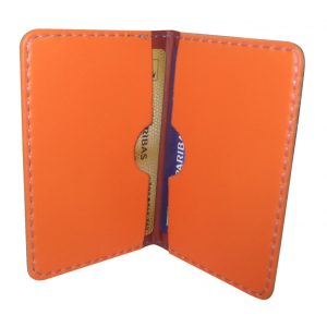 Protège-CB Simili cuir 2 cartes Orange
