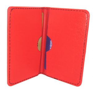 Protège-CB Simili cuir 2 cartes Rouge