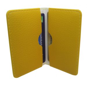 Protège-CB Simili cuir 2 cartes Jaune