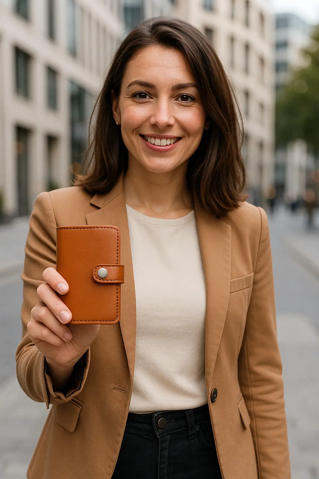CUIR PU MARRON