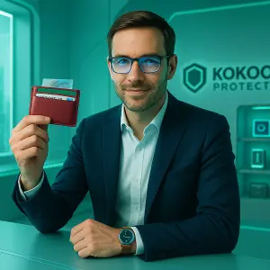 Protège CB Barrière RFID 4 cartes Cuir Rouge