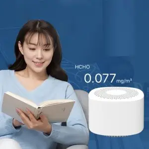 Mini moniteur de la qualité de l'air HCHO TVOC analyseur de CO2, température, connexion BT.