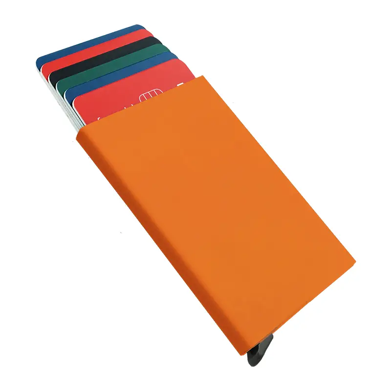 Porte cartes Barrière RFID Aluminium couleur Porte cartes Barrière RFID Aluminium couleur