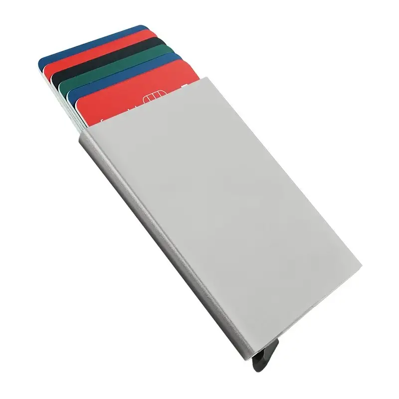 Porte cartes Barrière RFID Aluminium couleur Porte cartes Barrière RFID Aluminium couleur