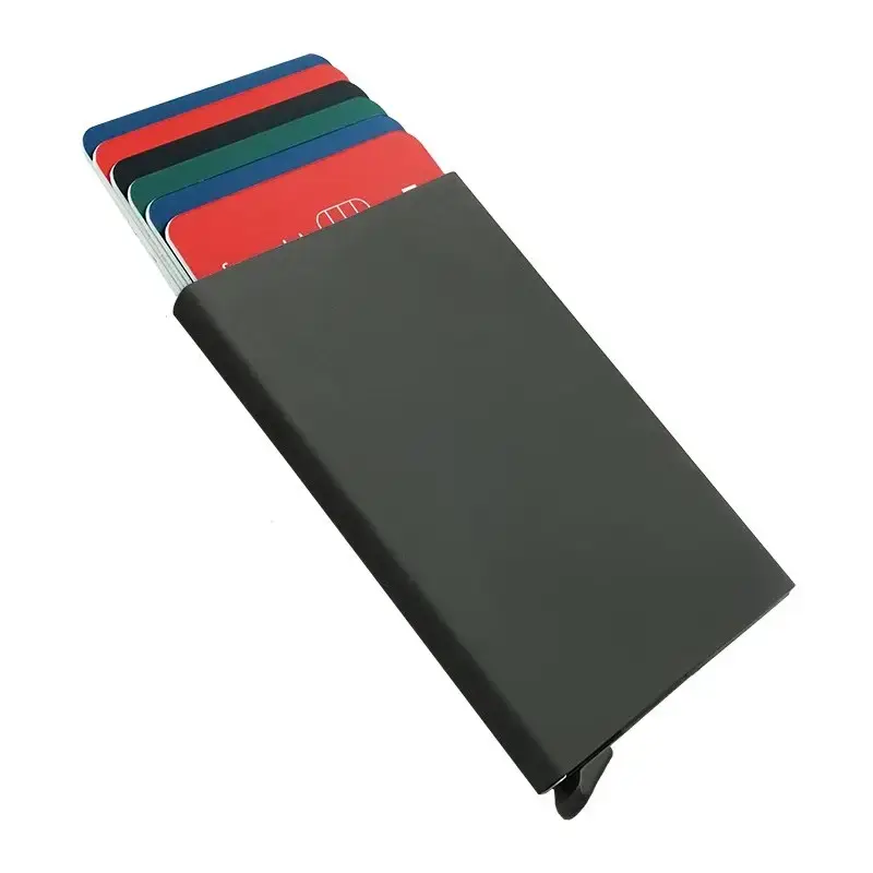 Porte cartes Barrière RFID Aluminium couleur Porte cartes Barrière RFID Aluminium couleur