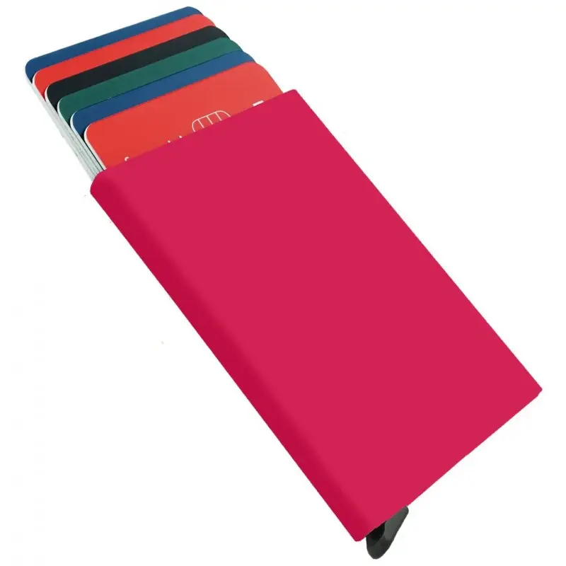 Porte cartes Barrière RFID Aluminium couleur Porte cartes Barrière RFID Aluminium couleur