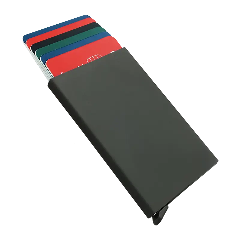 Porte cartes Barrière RFID Aluminium couleur Porte cartes Barrière RFID Aluminium couleur