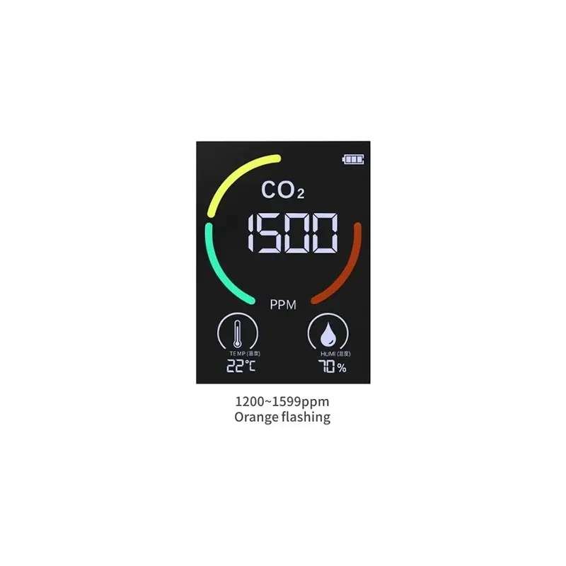 – Détecteur de qualité de l’air en CO2 avec écran LCD - Détecteur de qualité de l’air en CO2 avec écran LCD