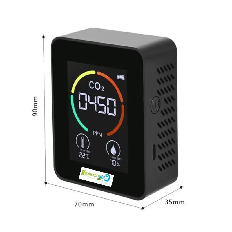 – Détecteur de qualité de l’air en CO2 avec écran LCD - Détecteur de qualité de l’air en CO2 avec écran LCD