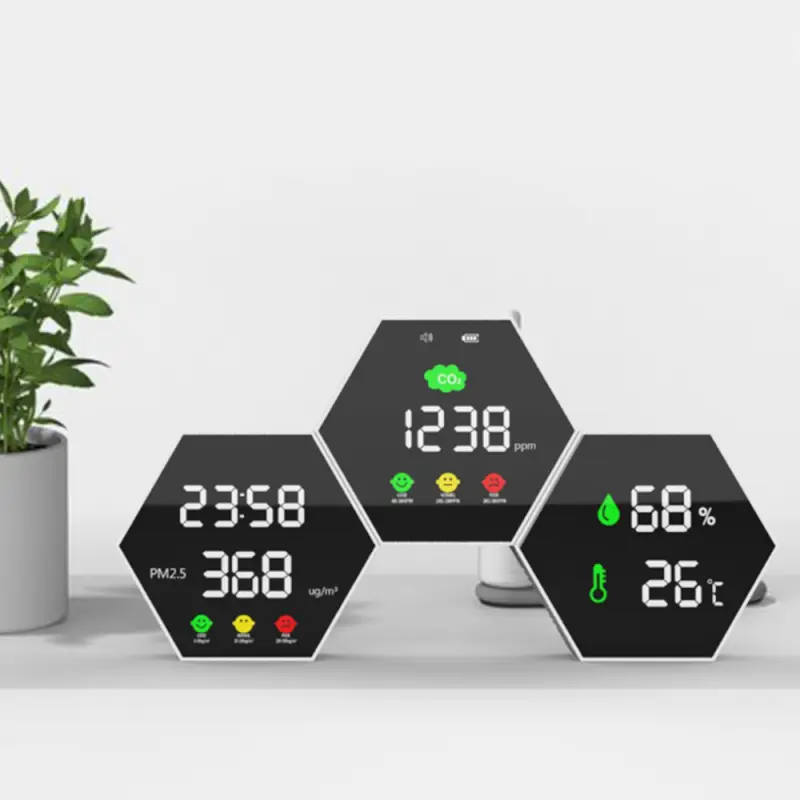 KAPM120 Analyseur de qualité de l’air mural, CO2 Horloge, Détection Infrarouge (NDIR)wifi KAPM120 Analyseur de qualité de l'air mural, CO2 Horloge, Détection Infrarouge (NDIR)wifi