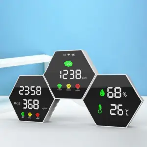 KAPM120 Analyseur de qualité de l'air mural, CO2 Horloge, Détection Infrarouge (NDIR)wifi