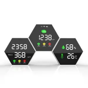 KAPM120 Analyseur de qualité de l'air mural, CO2 Horloge, Détection Infrarouge (NDIR)wifi