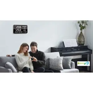 Analyseur de qualité de l'air mural Détection Infrarouge (NDIR) Horloge / Date / Fonction Wifi