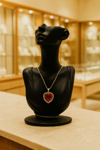 COLLIER AVEC PENDENTIF COEUR ANTI ONDES