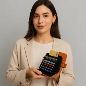 Portefeuille Accordéon 12 poches, barrière RFID KOKOON