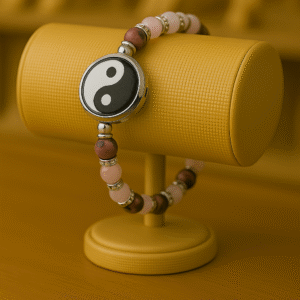 BRACELET FEMME ANTI-ONDES « QUARTZ ROSE + RHODONITE »