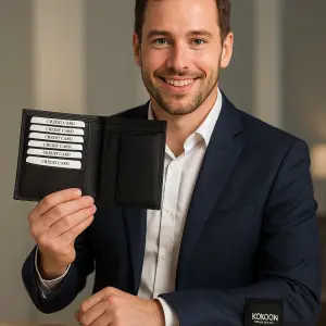 Portefeuille Barrière RFID 12 CARTES, 2 POCHES BILLETS,COMPARTIMENT MONNAIE
