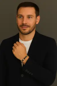 BRACELET HOMME JASPE KAMBABA ET JASPE DALMATIEN