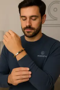 BRACELET HOWLITE, JASPE KAMBABA & JASPE PAYSAGE