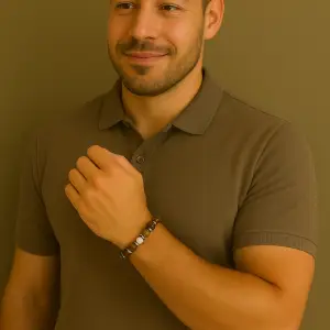 BRACELET HOMME ŒIL DE TIGRE HOWLITE