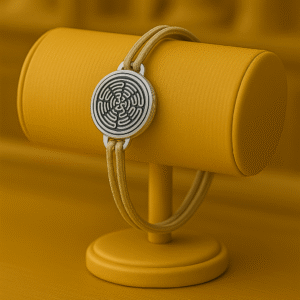BRACELET ANTI ONDES CORDELETTE CAFE CREME