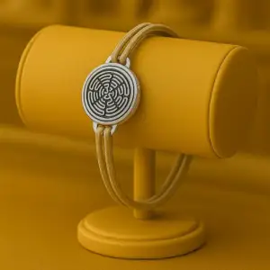 Bracelet Anti ondes & scalaire Cordelette Café Crème