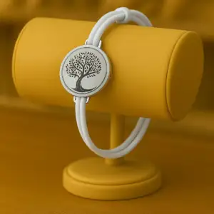 Bracelet Anti ondes & scalaire Cordelette Neige