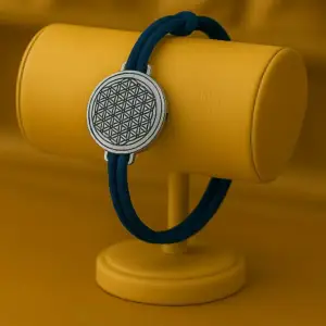 Bracelet Anti ondes & Scalaire Cordelette Marine
