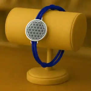 Bracelet anti ondes & scalaire cordelette Bleu Roi