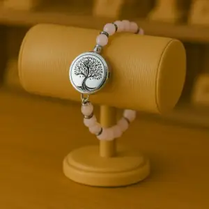 Bracelet Anti-Ondes & Scalaire Quartz rose