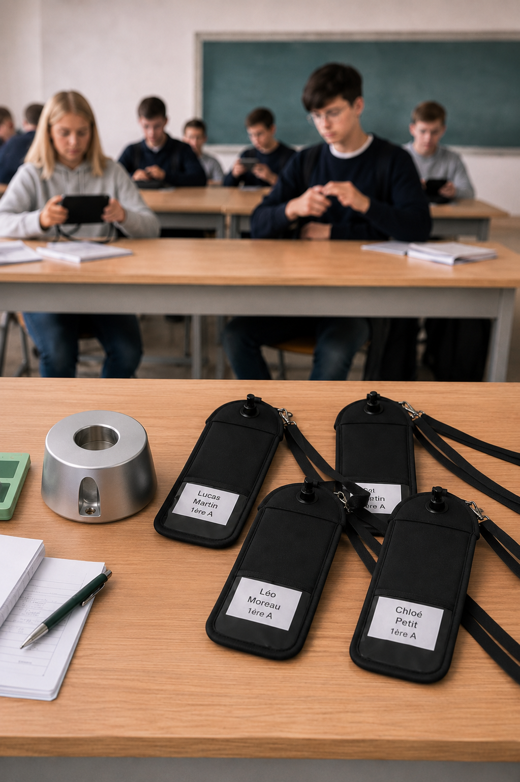 PACKCLASSE Pack de 30 pochettes anti ondes sécurisées et une base